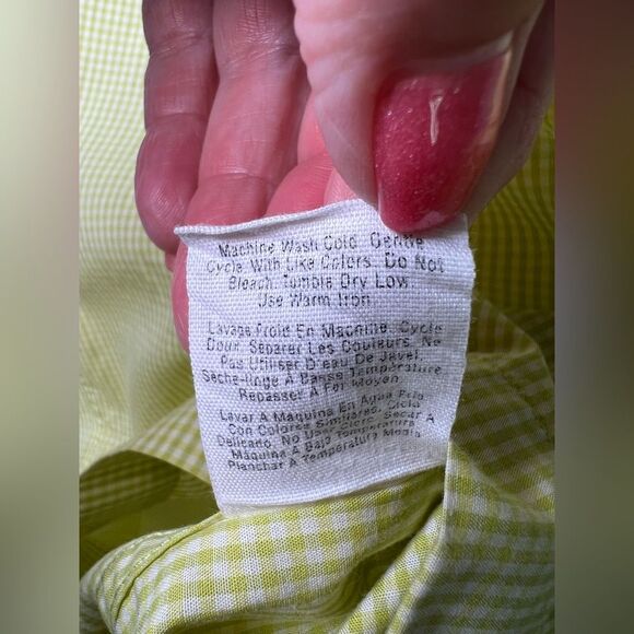 DKNY Men's Gingham Short Sleeve Shirt 🌺 size large - Picture 5 of 6